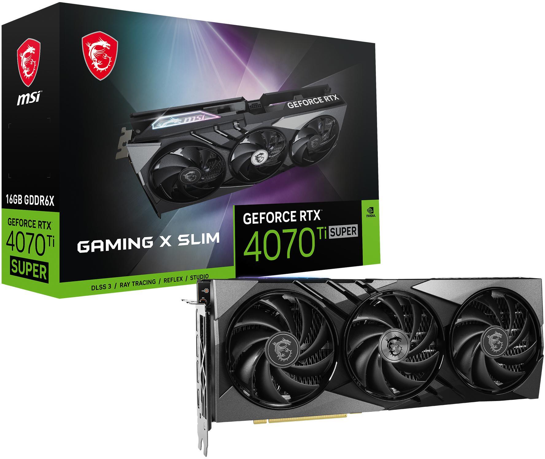 Gráfica MSI GeForce® RTX 4070 Ti SUPER GAMING X SLIM 16GB GDDR6X DLSS3