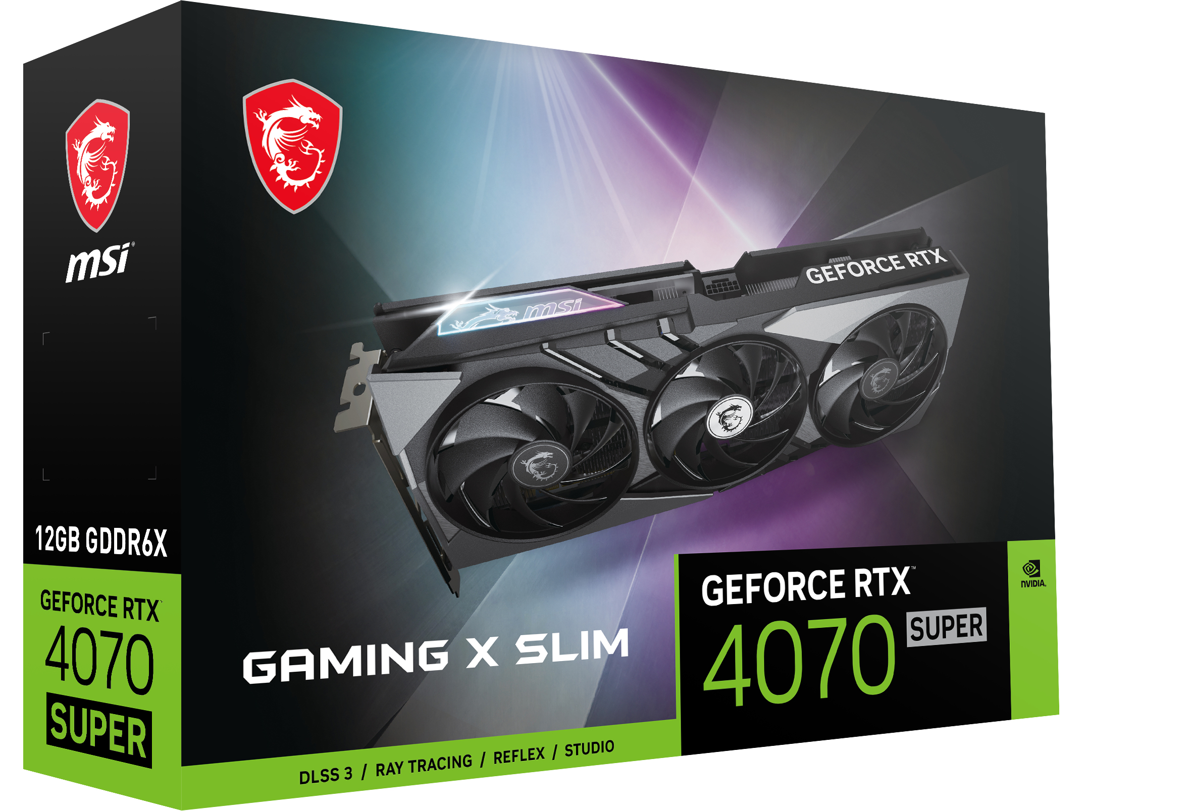 MSI - Gráfica MSI GeForce® RTX 4070 SUPER GAMING X SLIM 12GB GDDR6 DLSS3