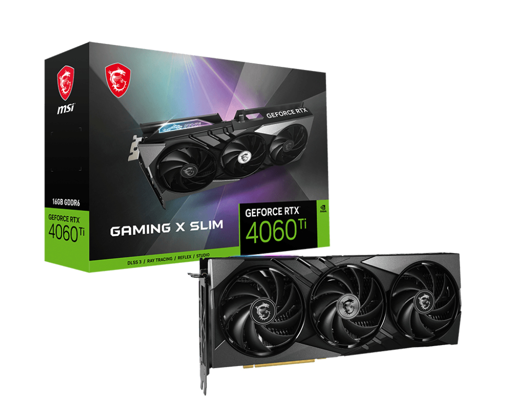 Gráfica MSI GeForce® RTX 4060 Ti GAMING X SLIM 16GB GDDR6 DLSS3