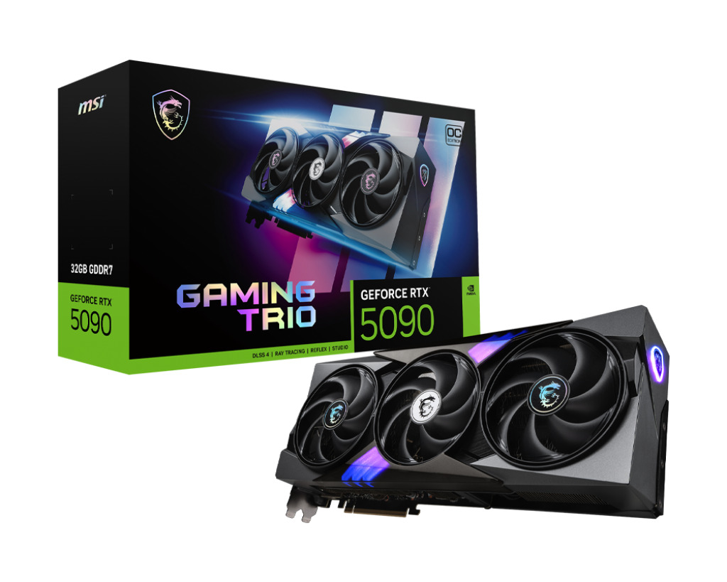 MSI - Gráfica MSI GeForce® RTX 5090 GAMING TRIO OC 32GB GDDR7 DLSS4