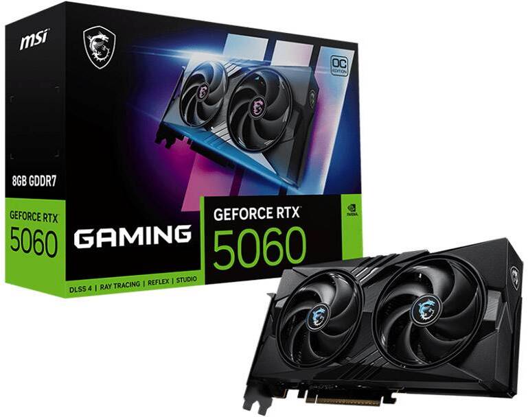 Gráfica MSI GeForce® RTX 5060 GAMING OC 8GB GDDR7 DLSS4