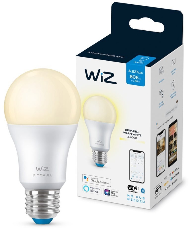 Wiz - Lâmpada Inteligente WIZ A60 E27 WiFi Luz Branca