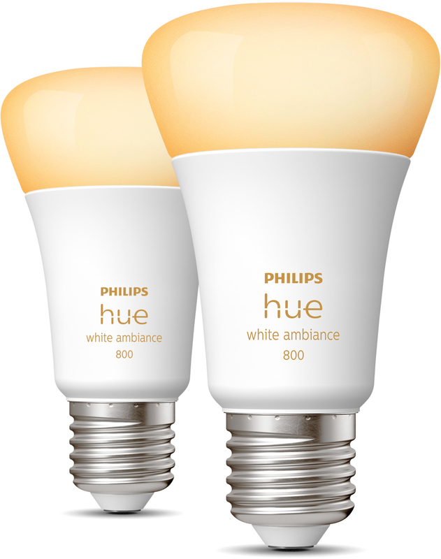 Philips - Lâmpada Inteligente Philips HueWA 6W A60 E27 2P EUR Luz Branca (2 Pack)