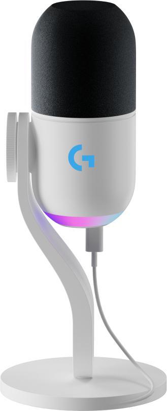 Logitech - Microfone Logitech G Yeti GX . Dynamic RGB Branco