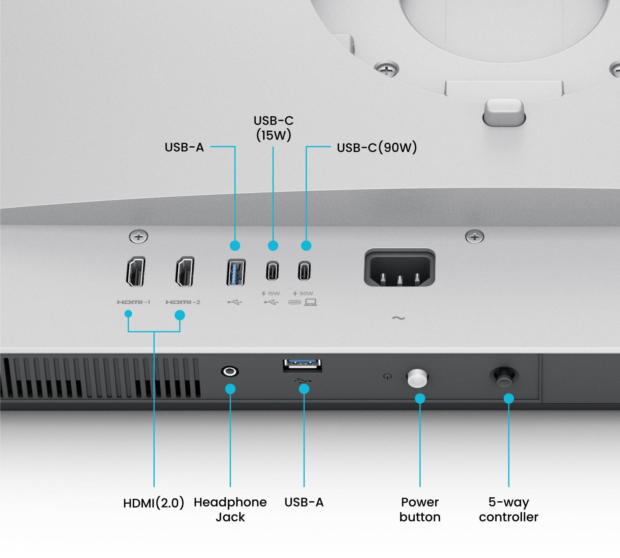 Benq - Monitor BenQ MacBook 27" MA270U IPS 4K 60Hz P3 MacBook Pro e MacBook Air USB-C (90W) Display HDR400