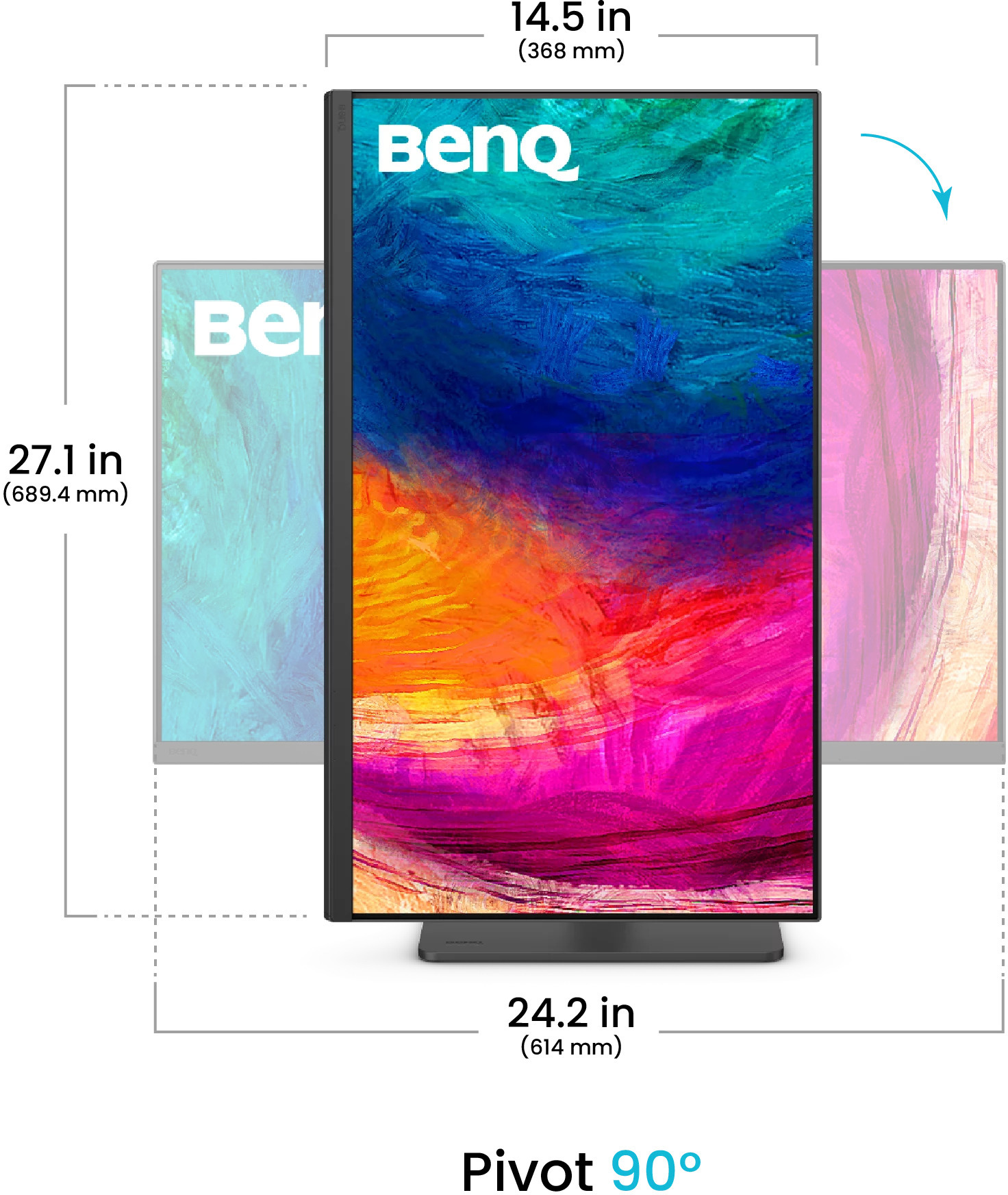 Benq - Monitor BenQ DesignVue 27" PD2706QN IPS QHD 100Hz USB-C (PD90W)