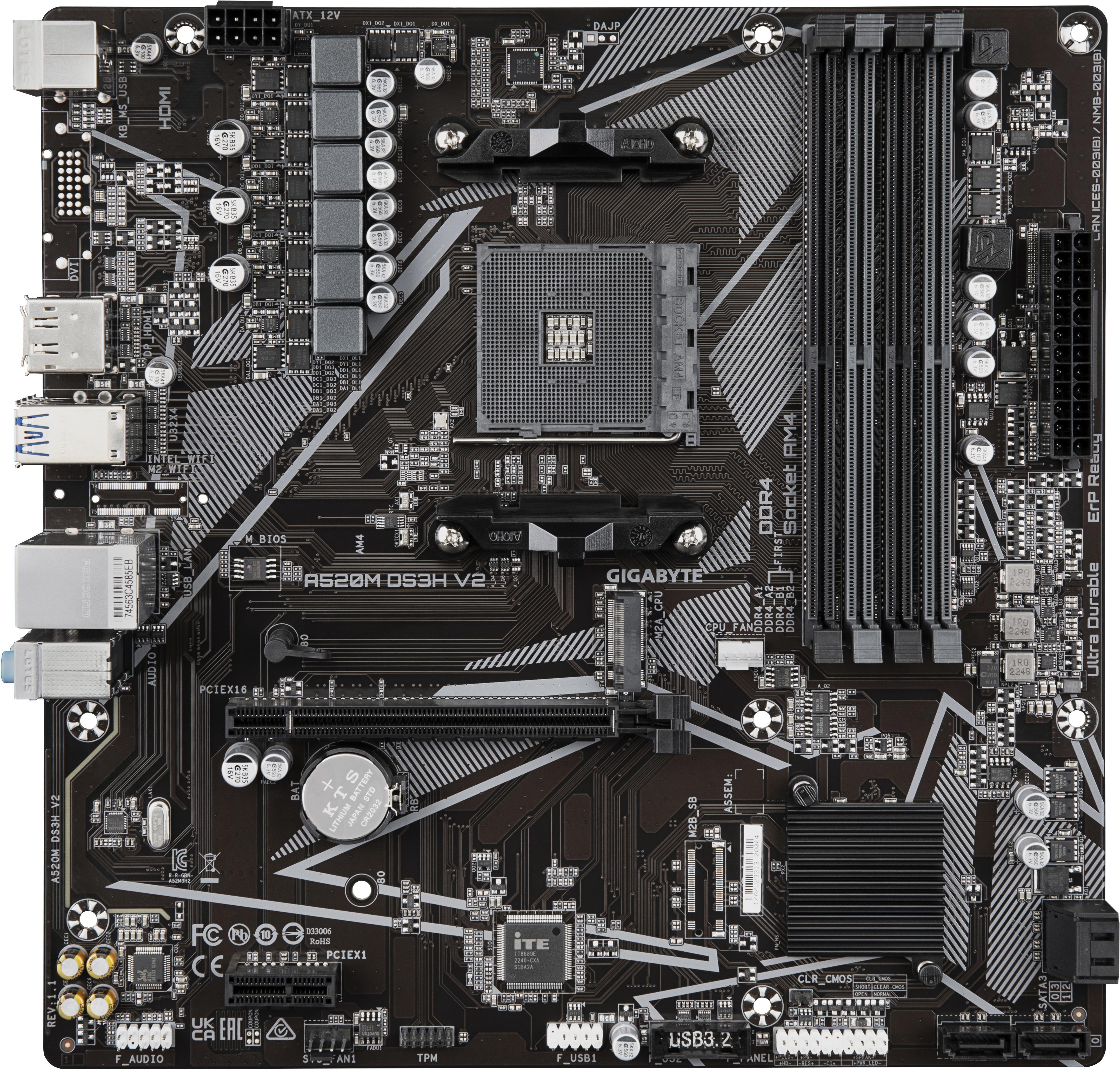 Gigabyte - Motherboard Gigabyte A520M DS3H V2