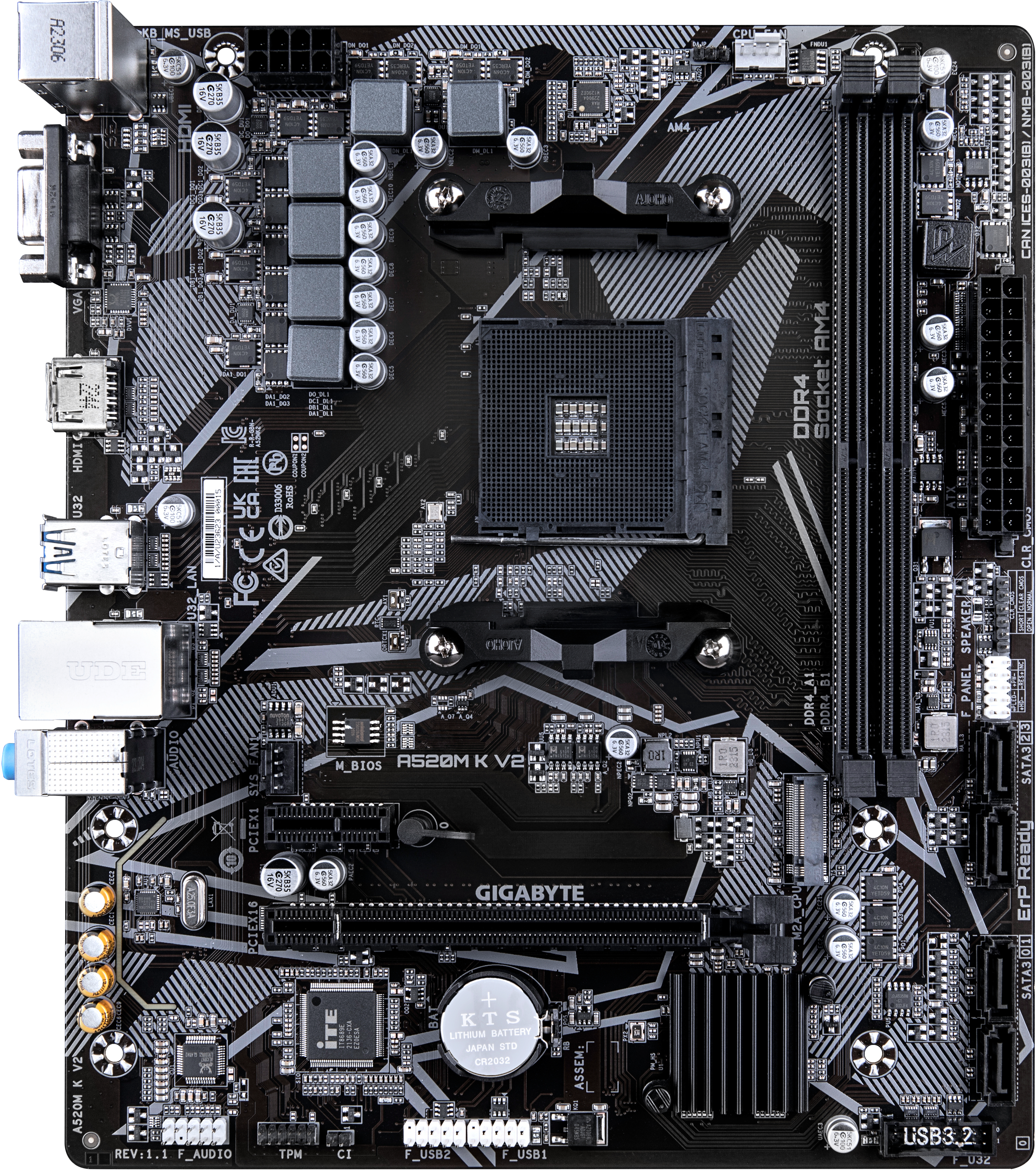 Gigabyte - Motherboard Gigabyte A520M-K V2