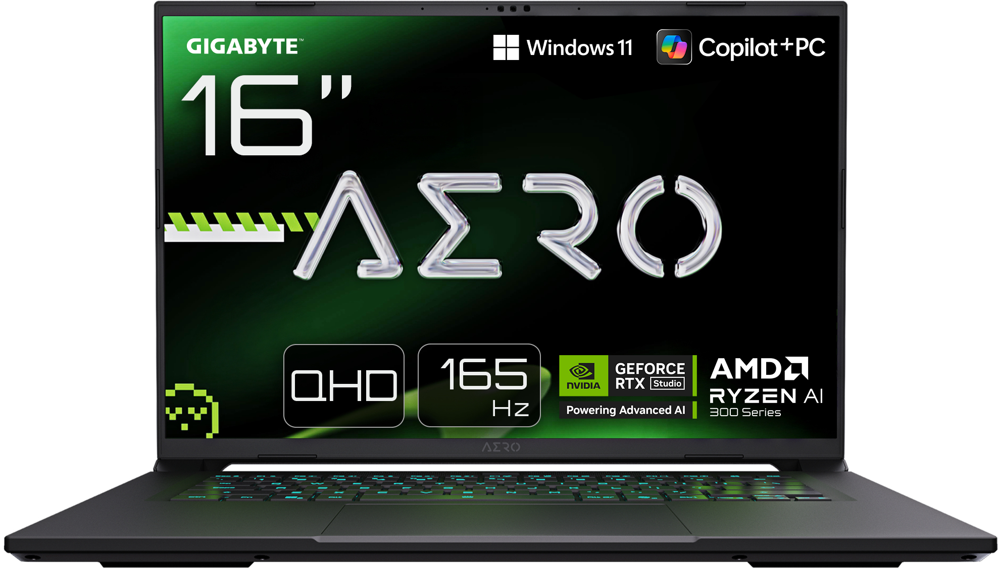 Gigabyte - Portátil Gigabyte AERO X16 1VH93PTC94AH 16" Ryzen AI 7 350 16GB DDR5 1TB RTX 5060 QHD+ 165Hz W11
