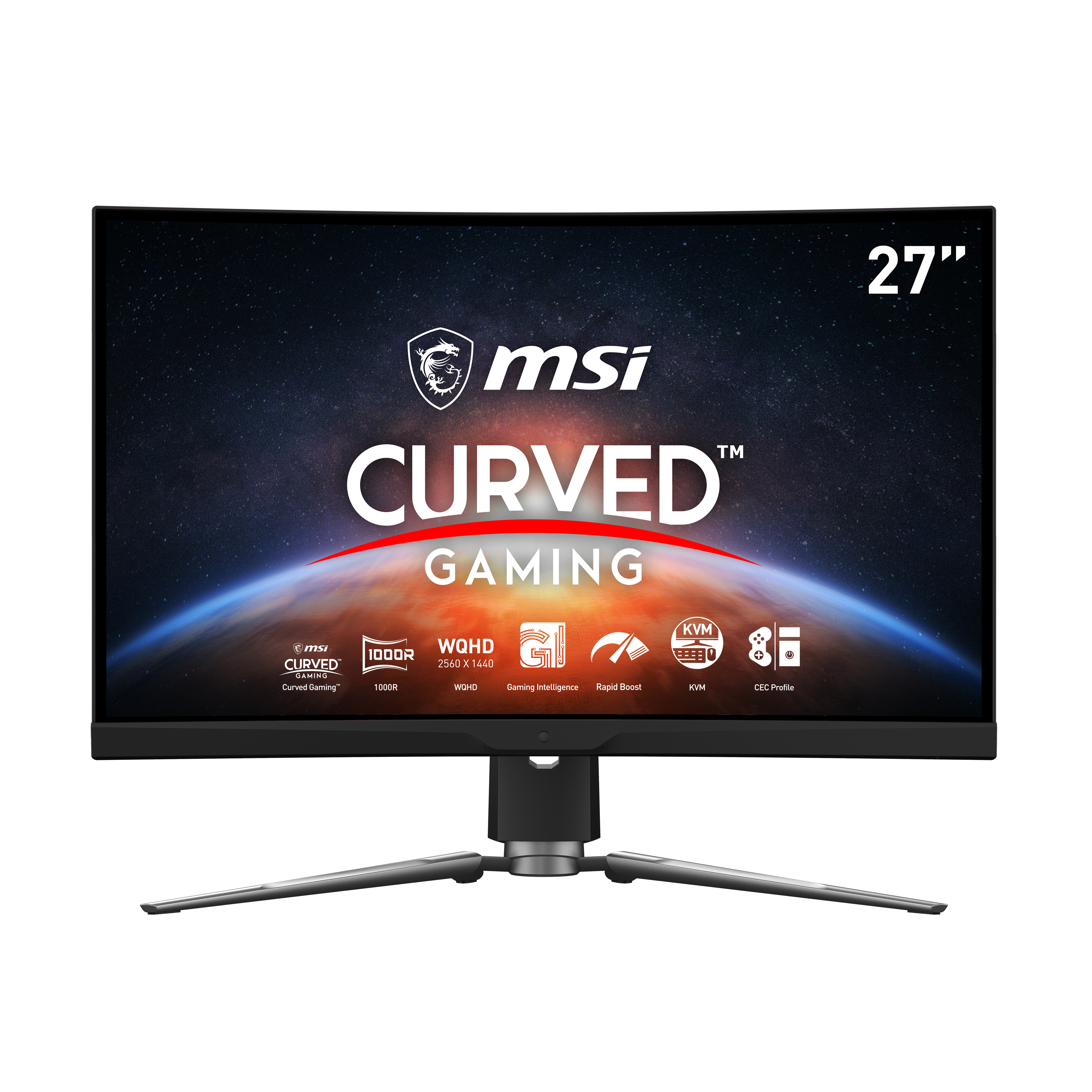 MSI - Monitor Curvo MSI 27" MPG ARTYMIS 273CQRX-QD VA WQHD 240Hz 1ms FreeSync Premium Pro
