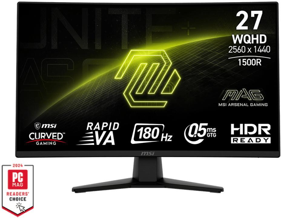 MSI - Monitor Curvo MSI 27" MAG 274CQF VA WQHD 16:9 180Hz (0.5ms)
