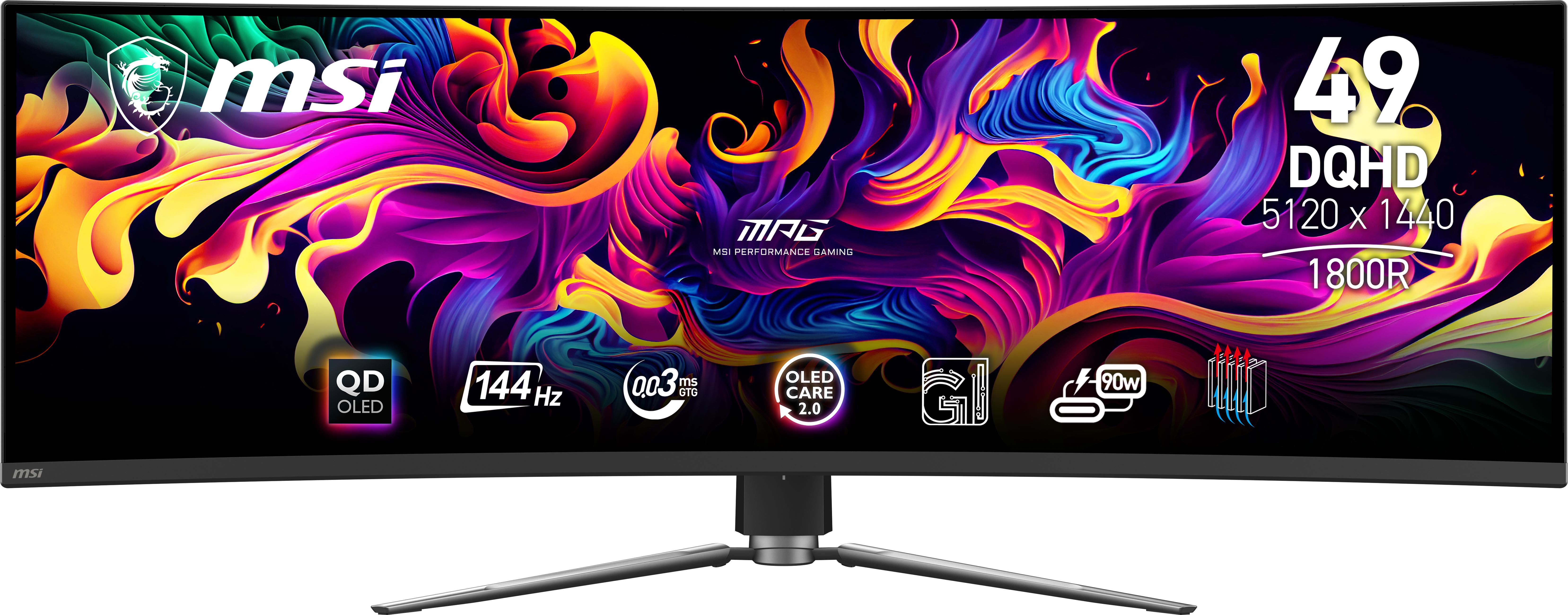 MSI - Monitor Curvo MSI MPG 491CQP QD-OLED 49" DQHD 144Hz USB-C