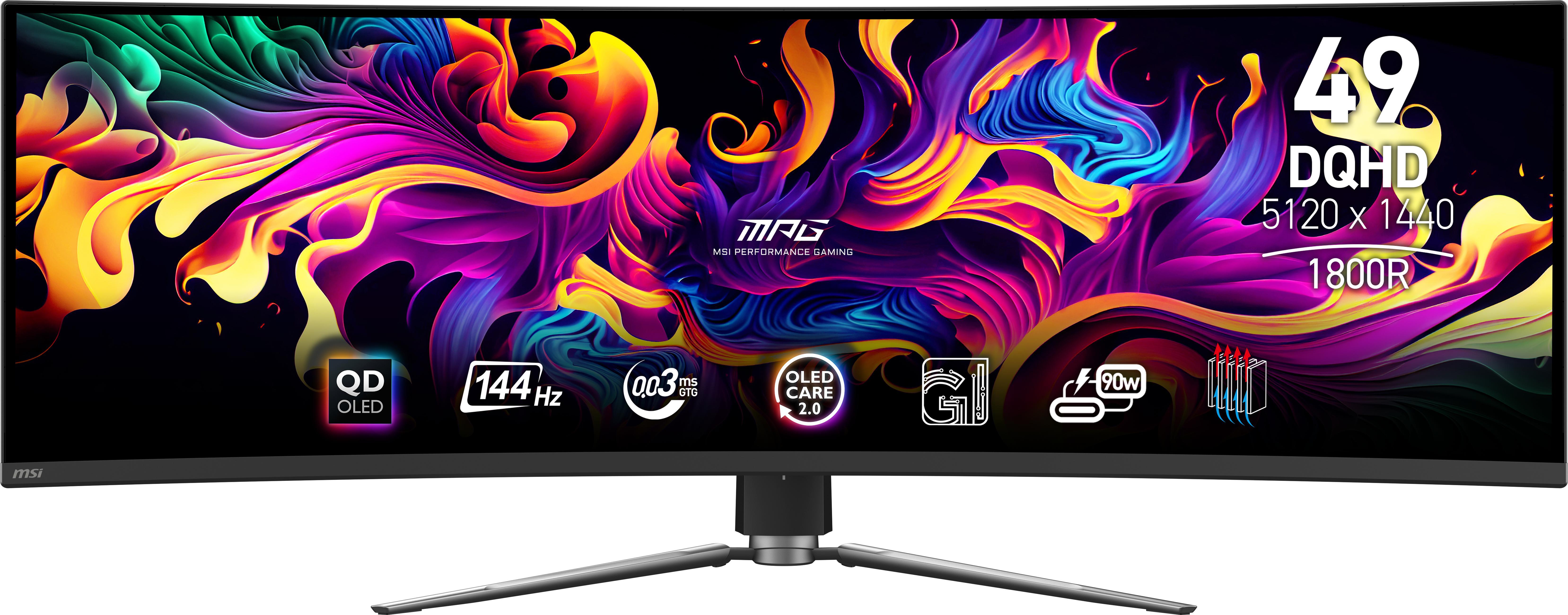 MSI - Monitor Curvo MSI MPG 491CQP QD-OLED 49" DQHD 144Hz USB-C