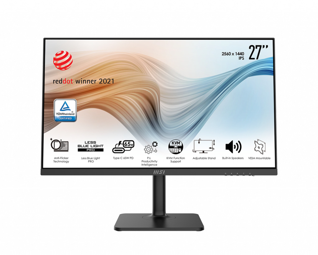 Monitor MSI 27" Modern MD272QP IPS WQHD 75Hz 4ms USB-C (65W)