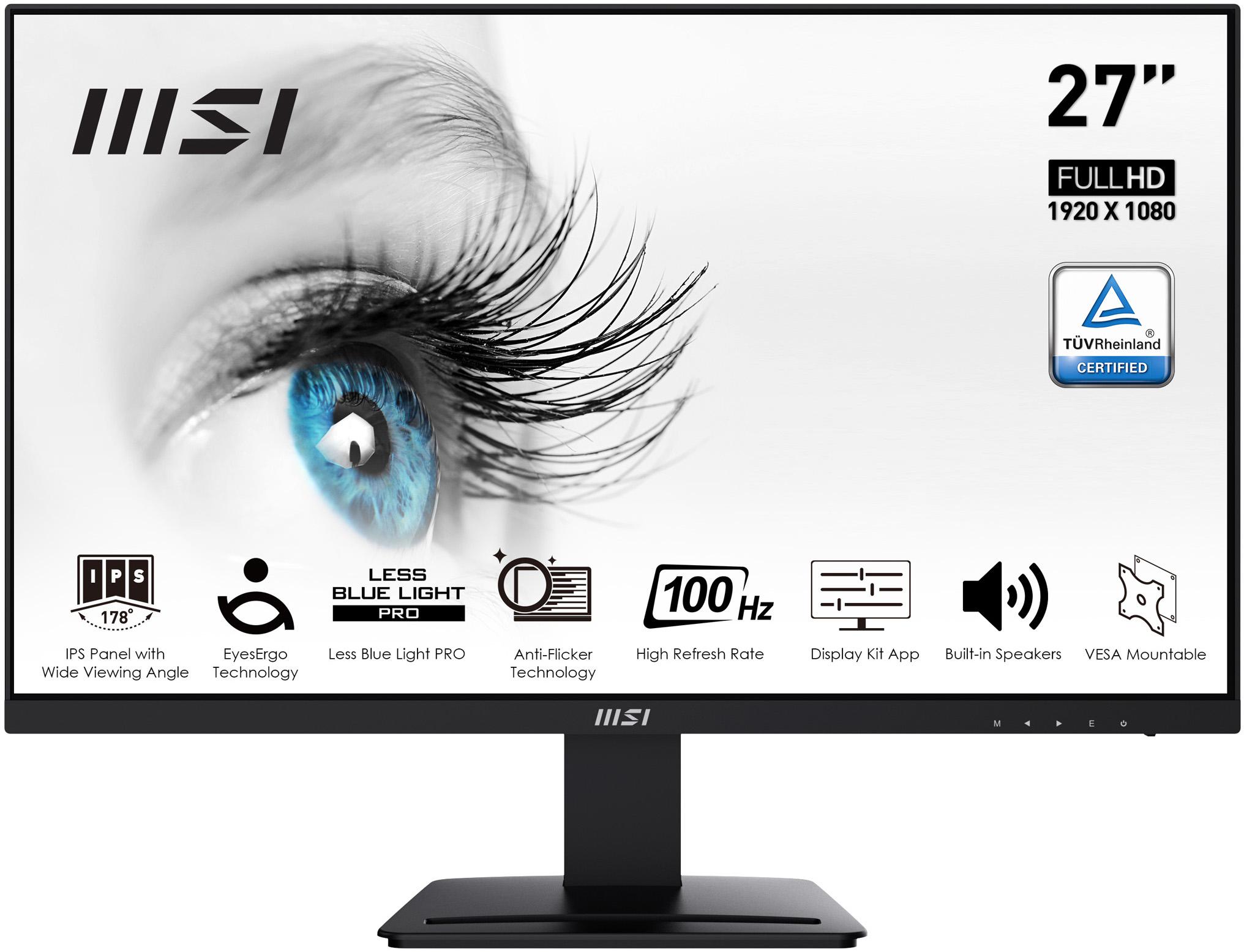 MSI - Monitor MSI 27" PRO MP273A IPS  FHD 100Hz 1ms