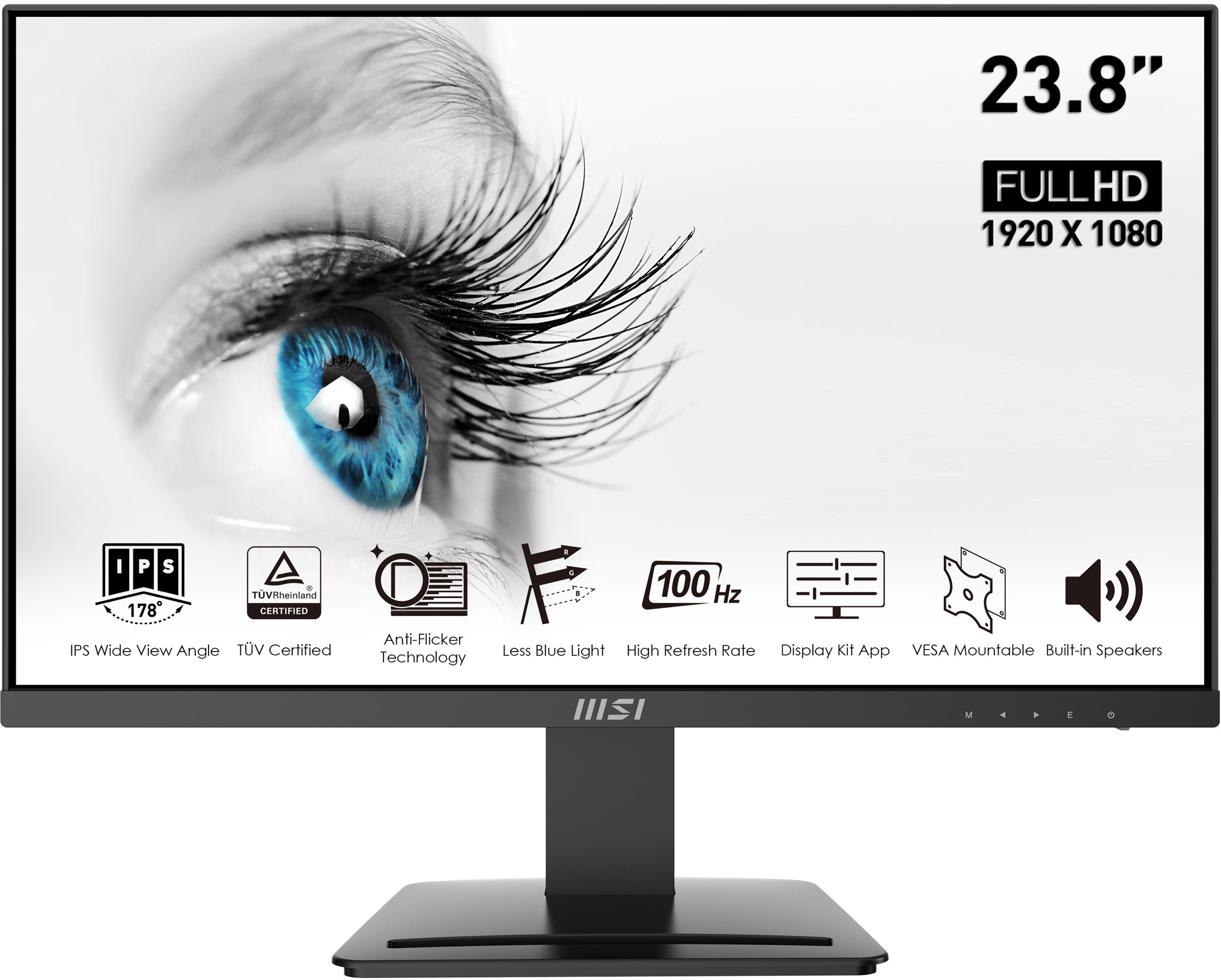 MSI - Monitor MSI 23.8" PRO MP243X IPS FHD 100Hz FreeSync (Adaptive Sync)