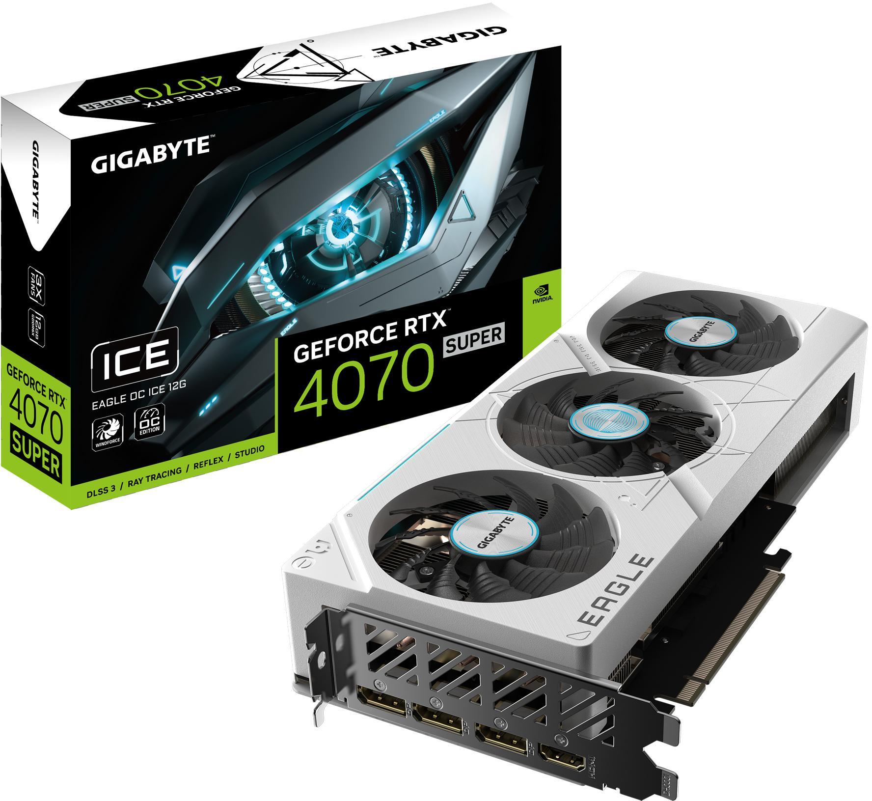 Gráfica Gigabyte GeForce® RTX 4070 SUPER Eagle OC ICE 12GB GDDR6X DLSS3