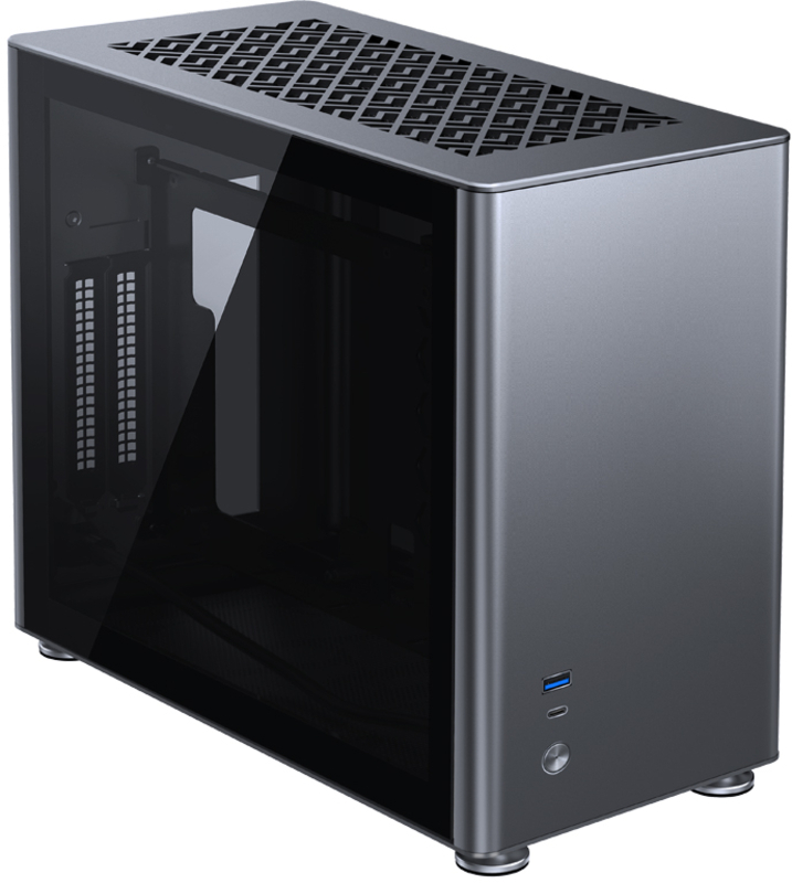 ** B Grade ** Caixa Mini-ITX Jonsbo A4 Vidro Temperado, Cinzenta