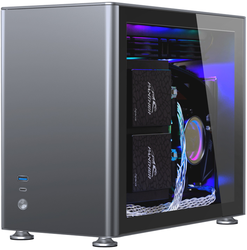Jonsbo - ** B Grade ** Caixa Mini-ITX Jonsbo A4 Vidro Temperado, Cinzenta