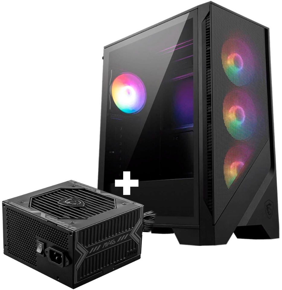 Bundle Caixa MSI MAG FORGE 121A AIRFLOW + Fonte MSI MAG A650BN