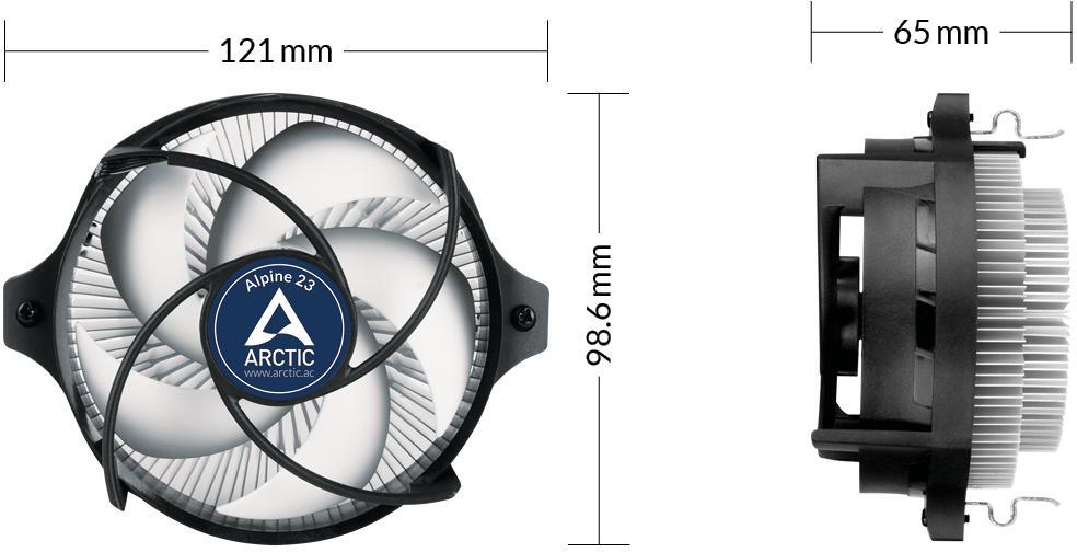  - Cooler CPU Arctic Alpine 23 90MM AM4/AM5 (Compact)