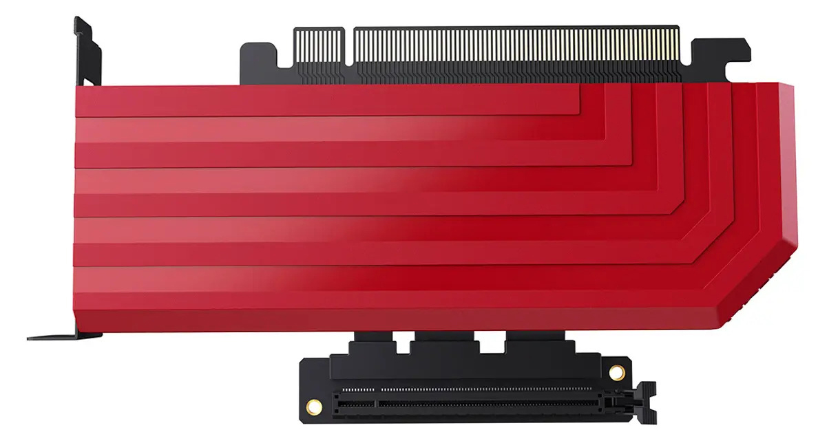 Hyte - Card Riser Hyte PCI-E 4.0 20cm Vermelho