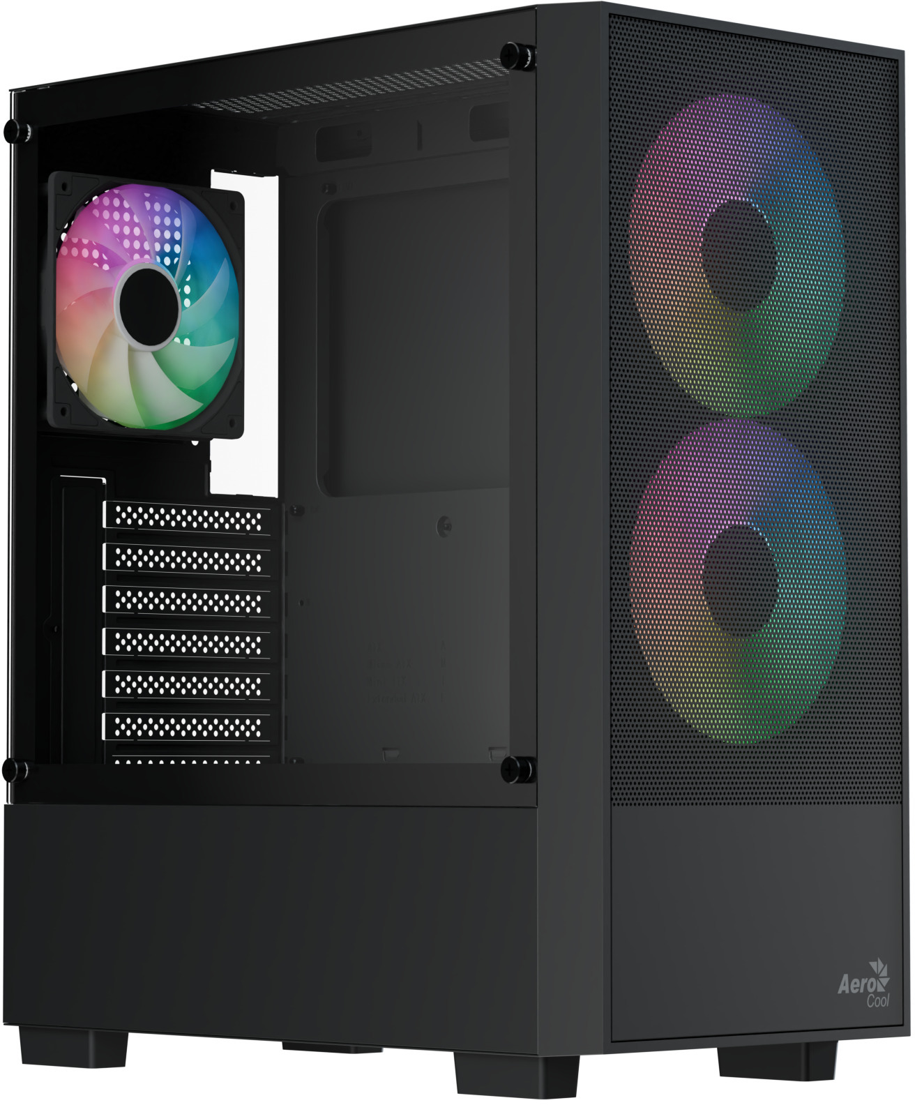 Caixa ATX Aerocool B508A Flow ARGB Vidro Temperado Preto