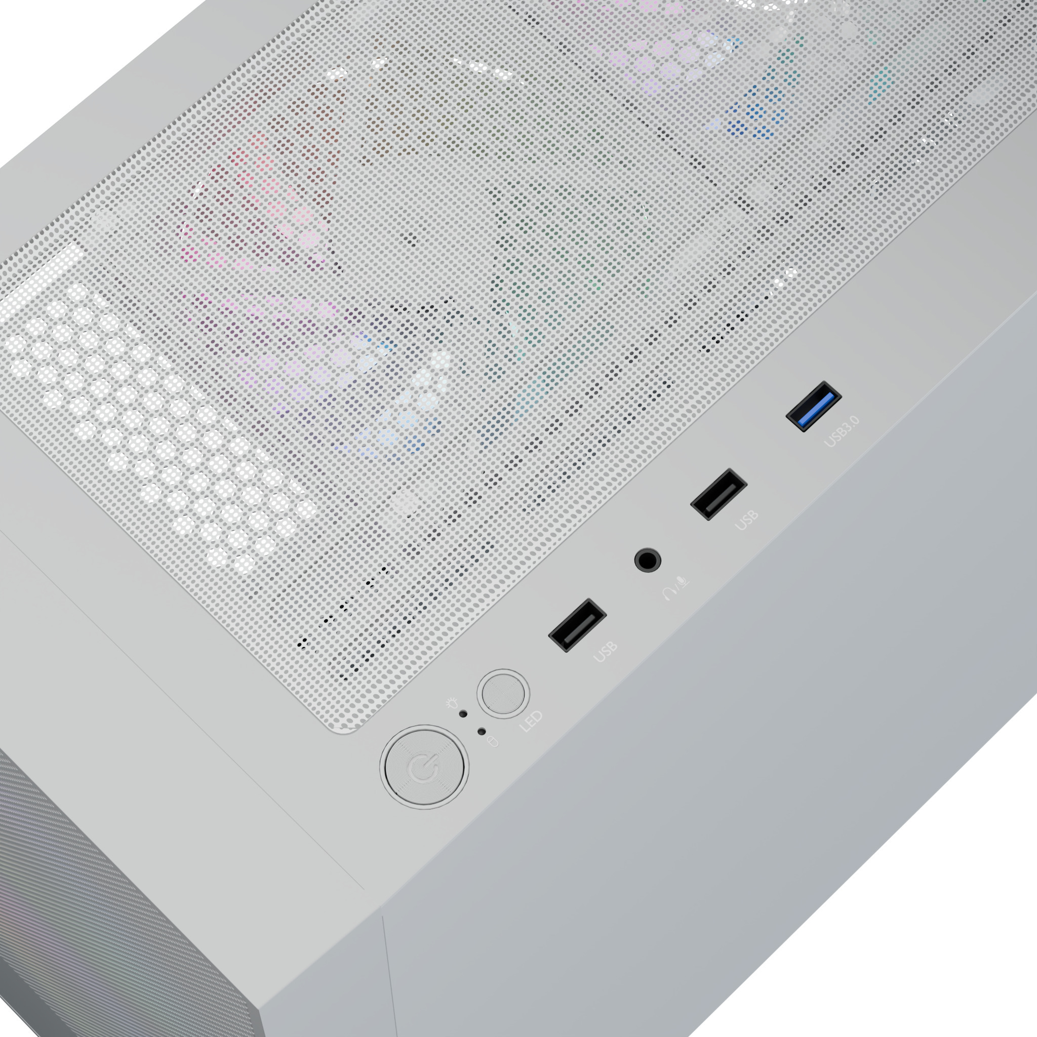 Aerocool - Caixa ATX Aerocool B508A Flow ARGB Vidro Temperado Branco