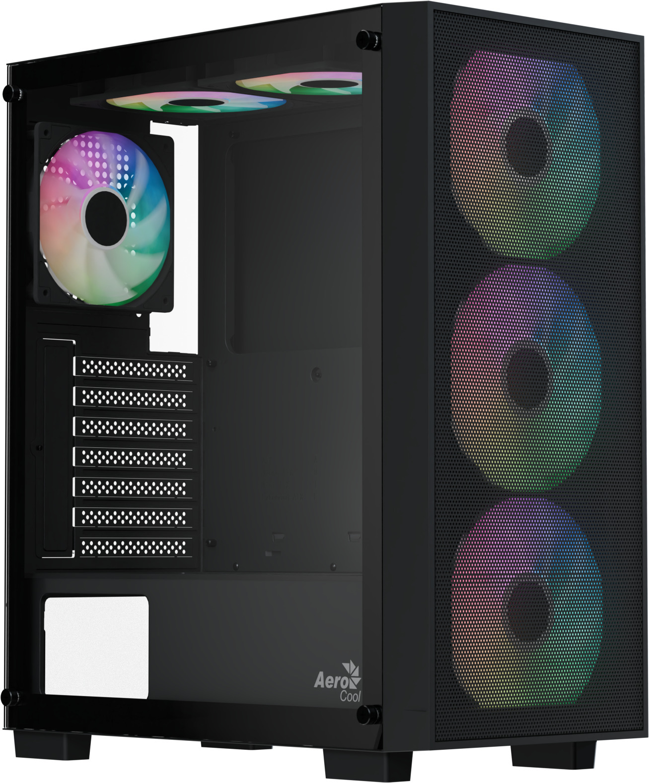 Caixa ATX Aerocool B509A Flow ARGB Vidro Temperado Preto