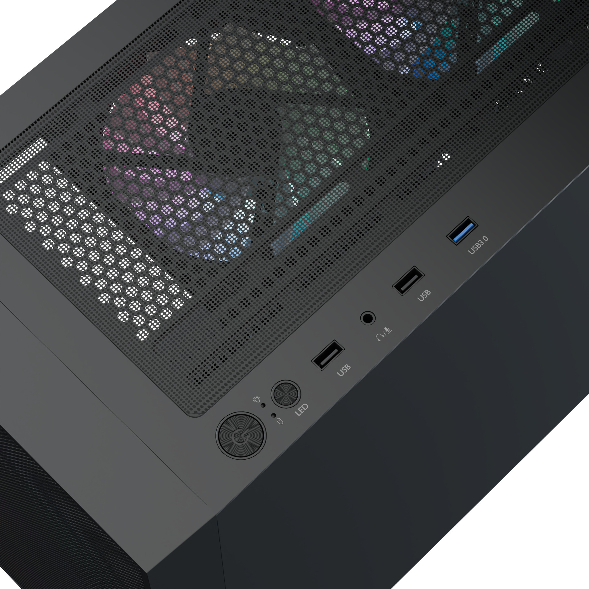 Aerocool - Caixa ATX Aerocool B509A Flow ARGB Vidro Temperado Preto