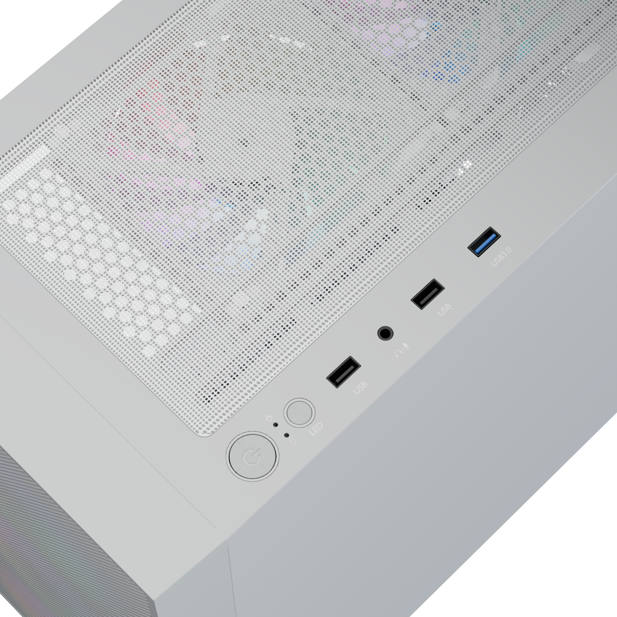 Aerocool - Caixa ATX Aerocool B509A Flow ARGB Vidro Temperado Branco