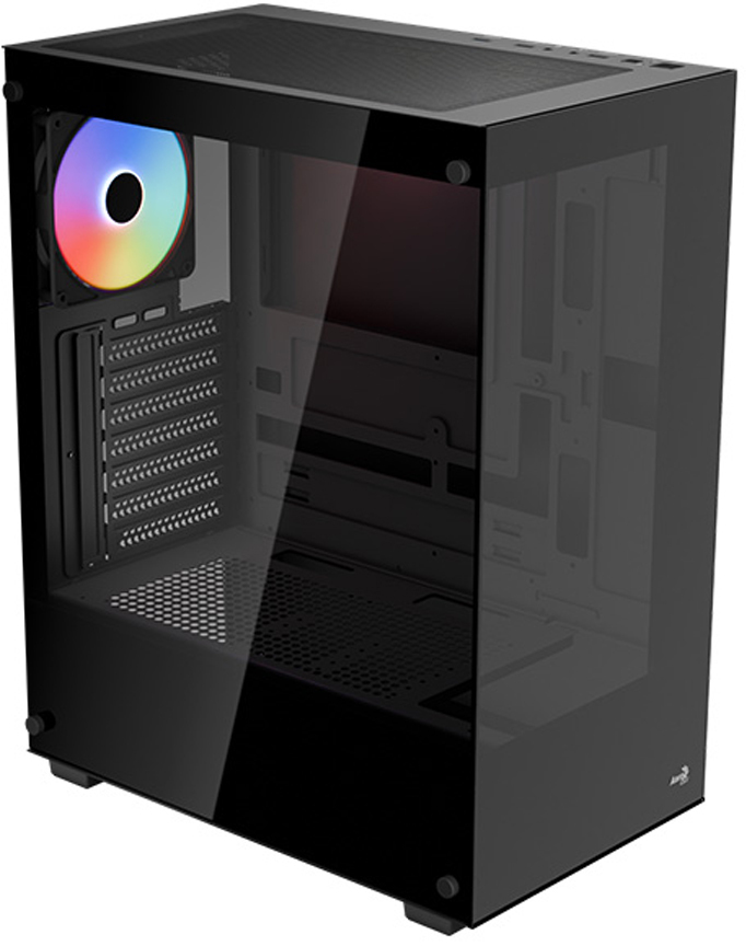 Aerocool - Caixa ATX Aerocool Pivot Vidro Temperado Preto