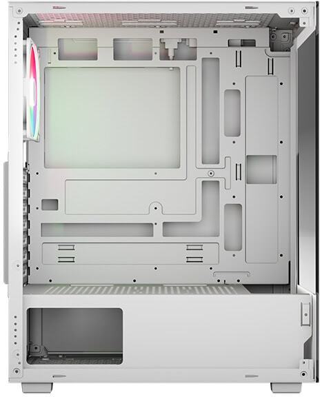 Aerocool - Caixa ATX Aerocool Pivot Vidro Temperado Branco