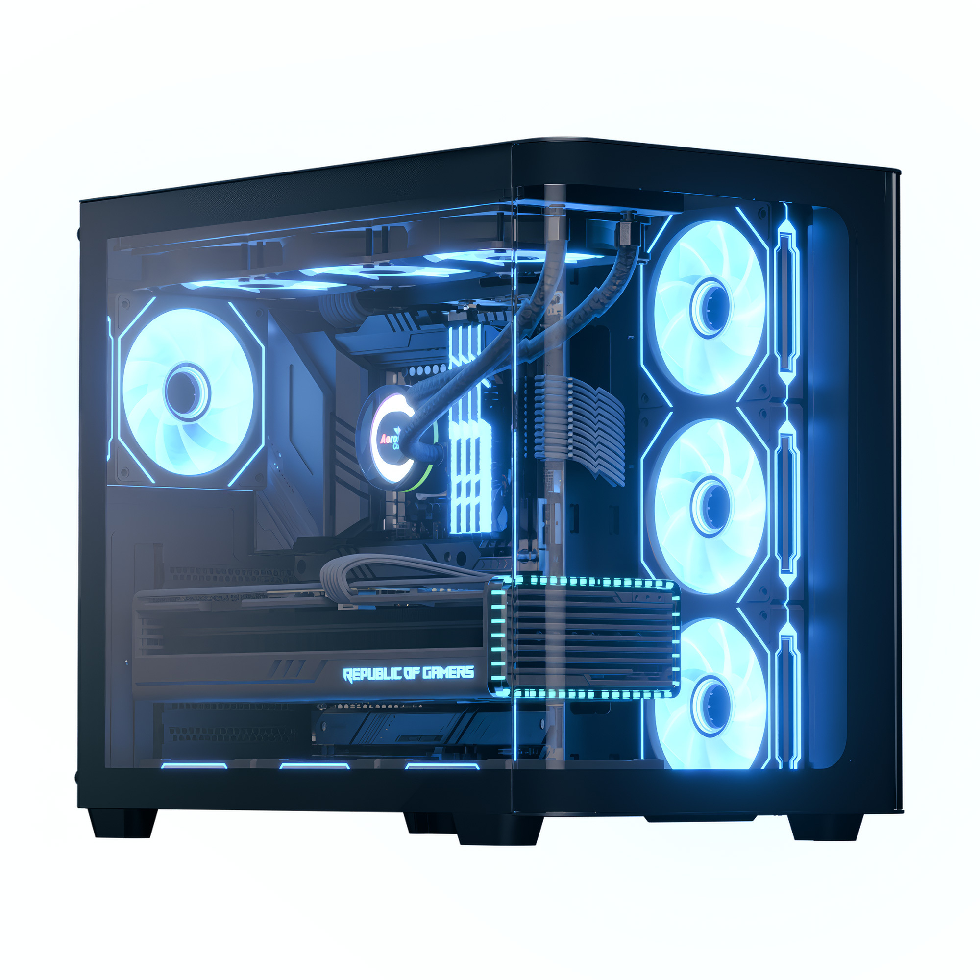 Aerocool - Caixa ATX Aerocool P500C ARGB Vidro Temperado Preto