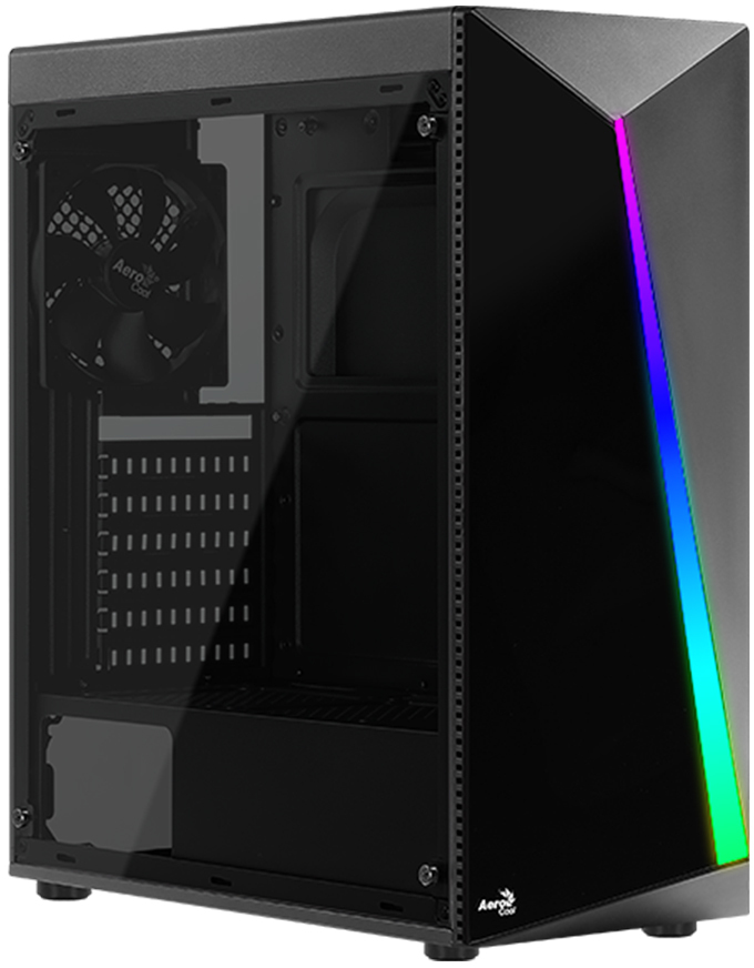 Caixa ATX Aerocool Shard RGB Vidro Temperado Preto