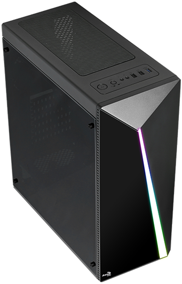 Aerocool - Caixa ATX Aerocool Shard RGB Vidro Temperado Preto