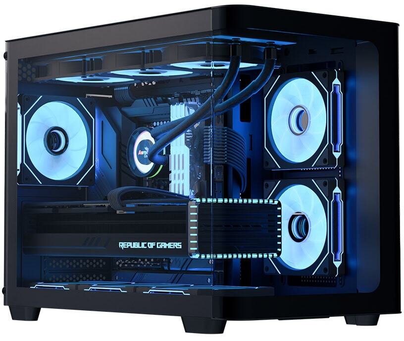 Aerocool - Caixa Micro-ATX Aerocool P300C ARGB Vidro Temperado Preto