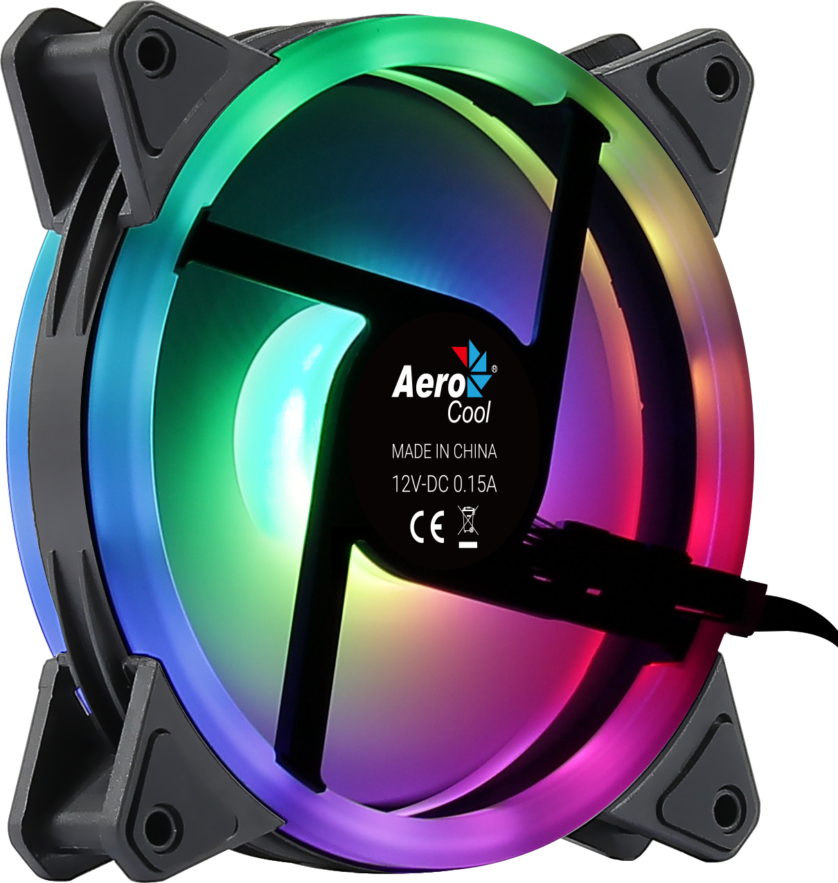 Aerocool - Ventoinha Aerocool Duo 12 ARGB Preto 120mm