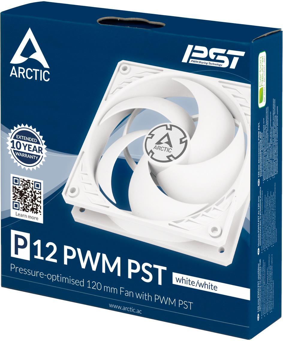 Arctic - ** B Grade **  Ventoinha Arctic P12 PWM PST 120mm - Branco