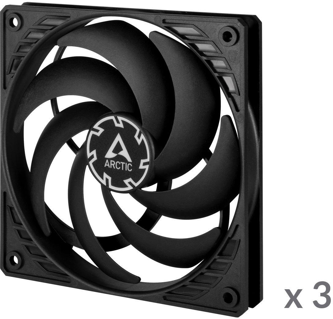  - Ventoinha Arctic P12 Slim PWM PST 120mm (Pack 3)