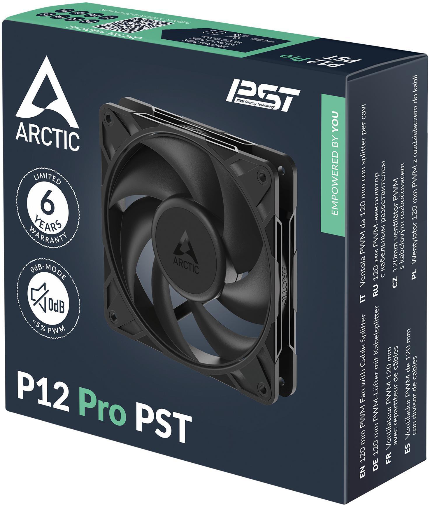 Arctic - Ventoinha Arctic P12 PRO PWM PST 120mm - Preto