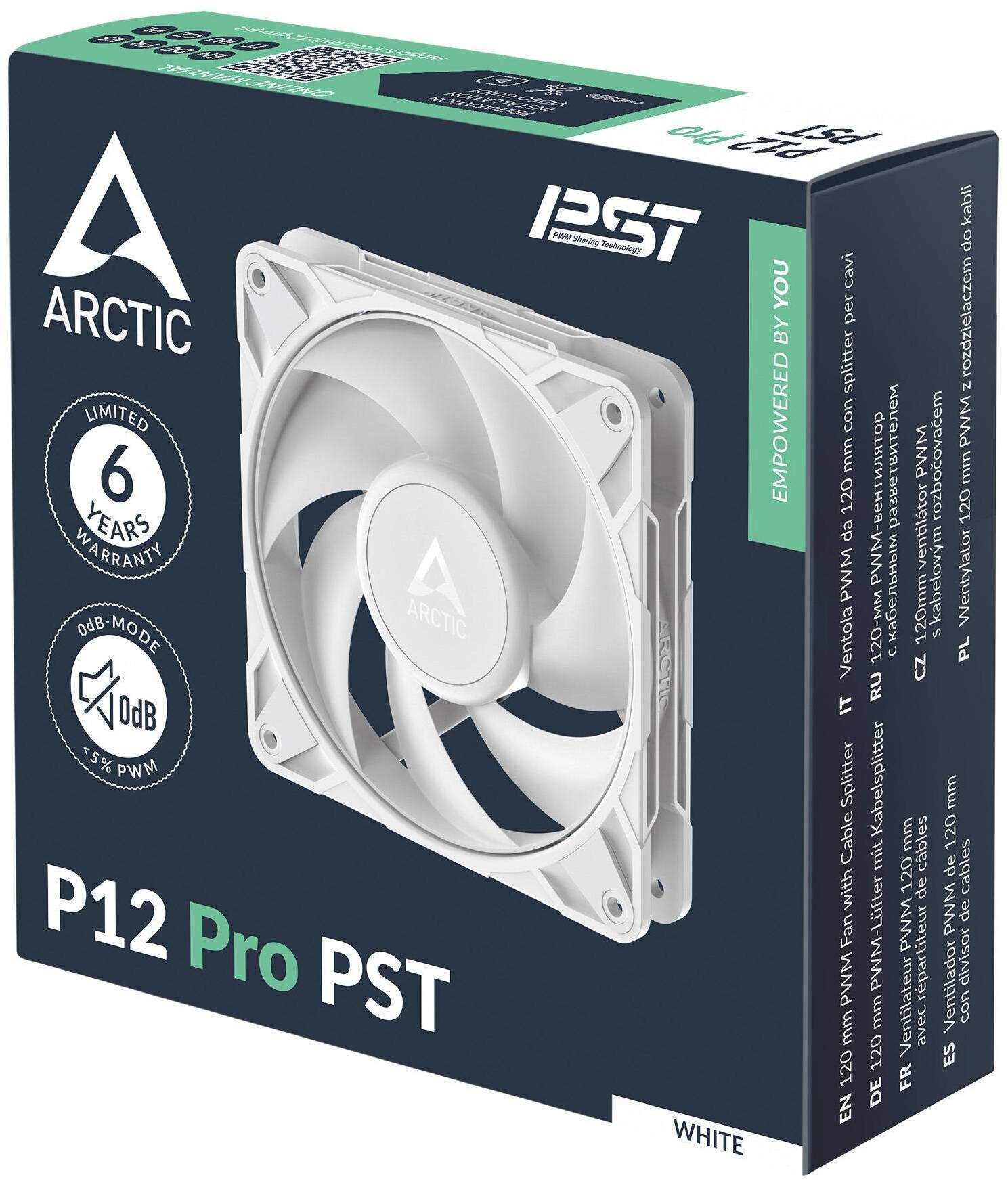 Arctic - Ventoinha Arctic P12 PRO PWM PST 120mm - Branco