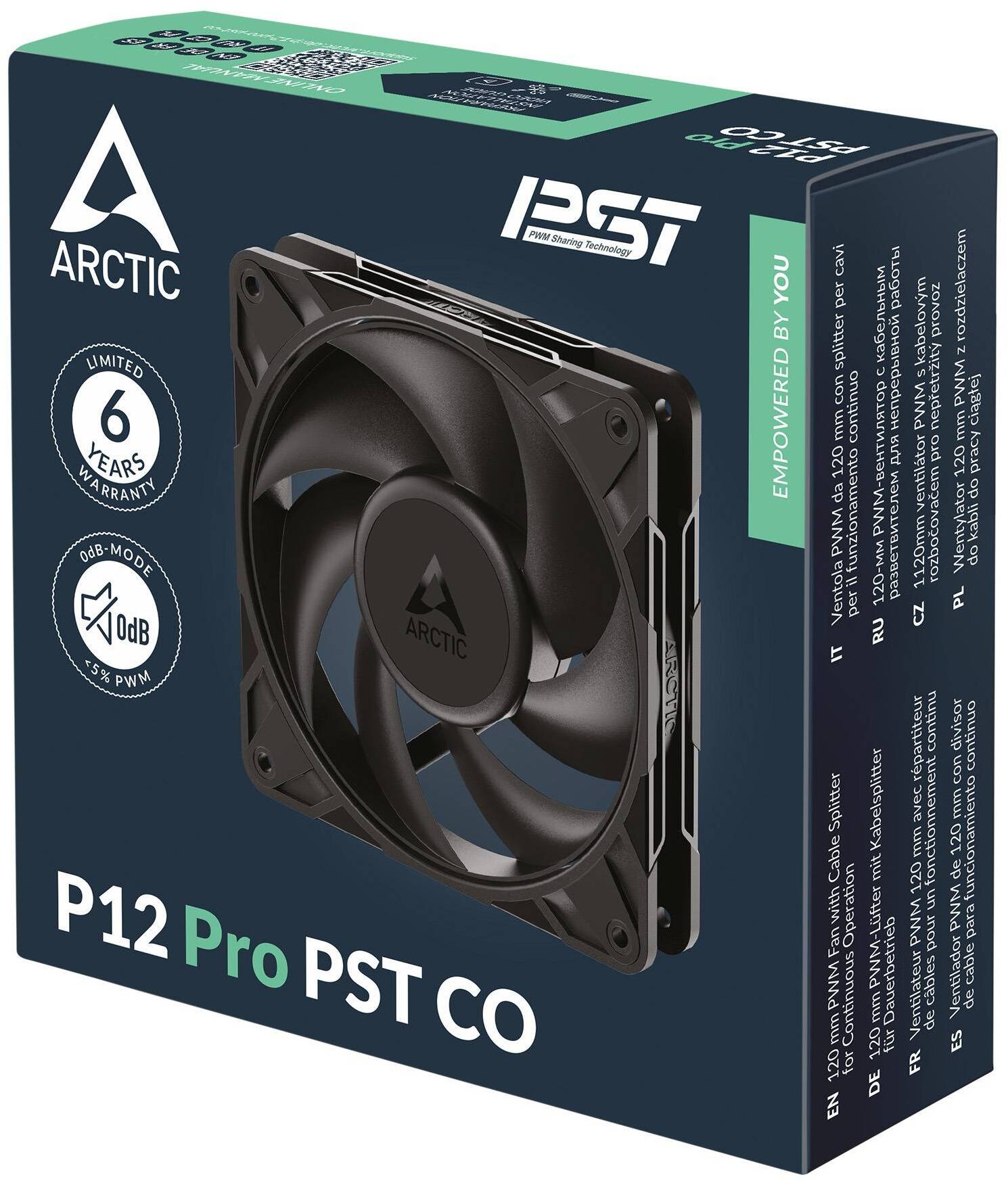 Arctic - Ventoinha Arctic P12 PRO PWM PST CO 120mm - Preto