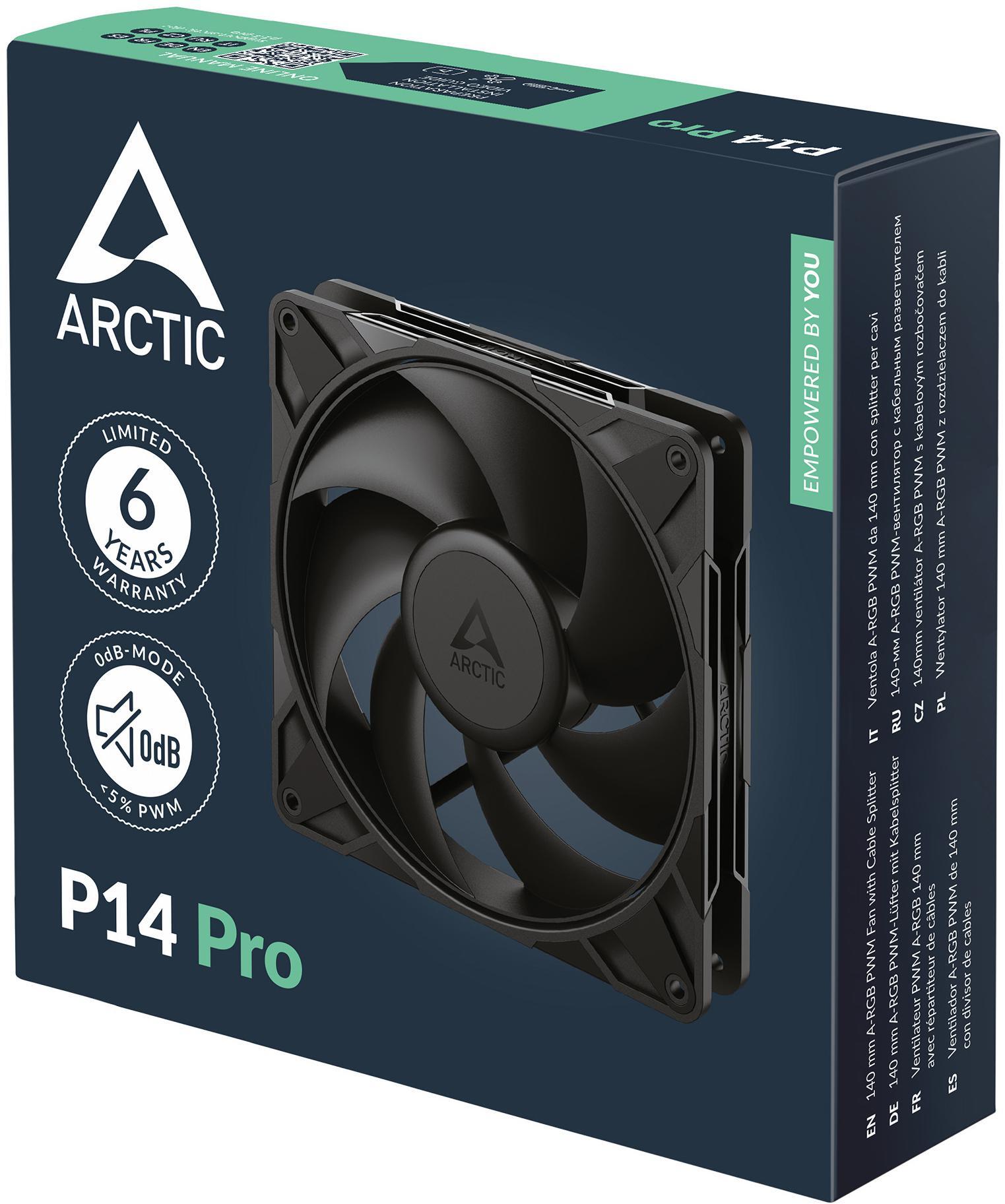  - Ventoinha Arctic P14 PRO PWM 140mm - Preto