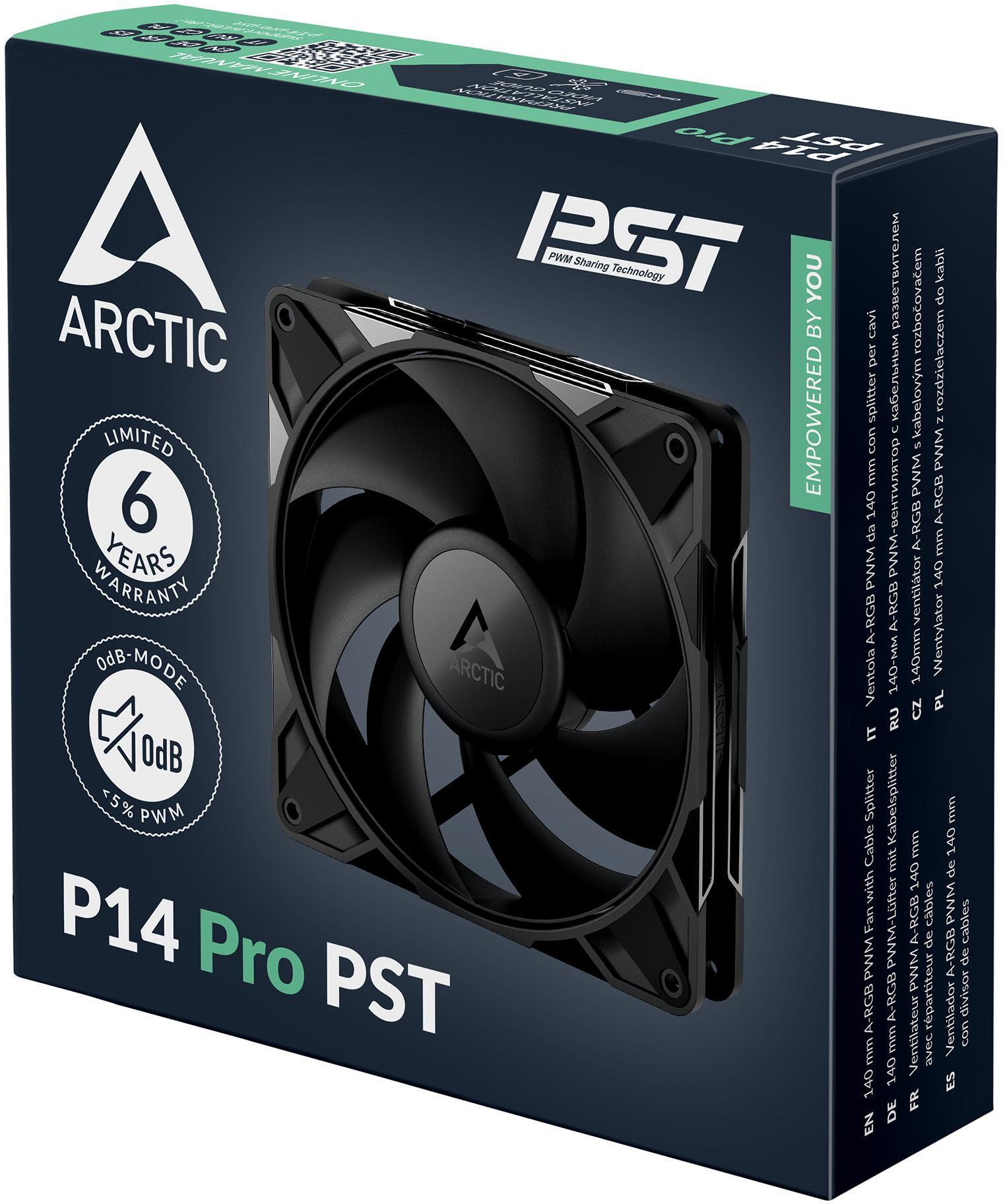 - Ventoinha Arctic P14 PRO PWM PST 140mm - Preto
