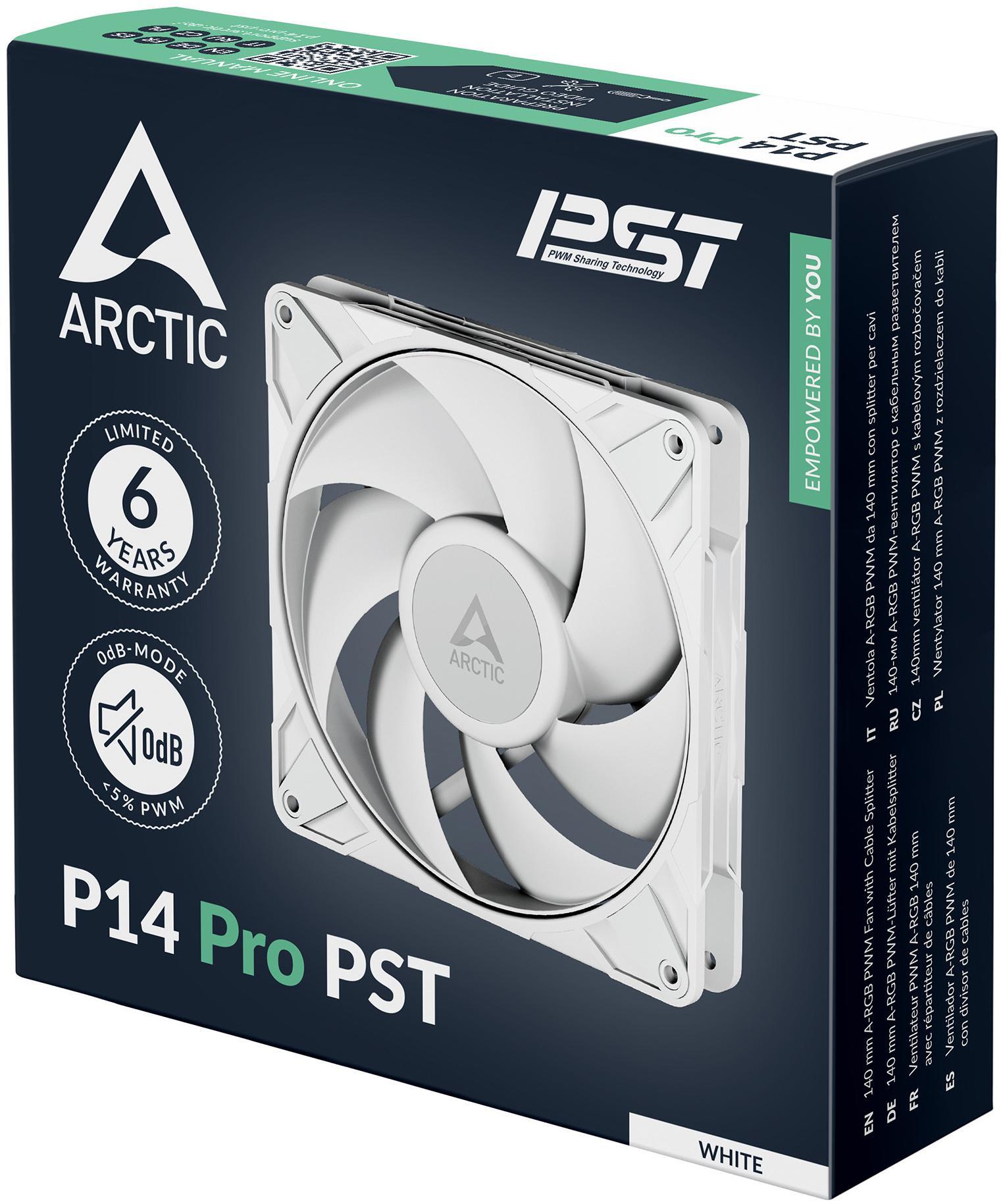  - Ventoinha Arctic P14 PRO PWM PST 140mm - Branco