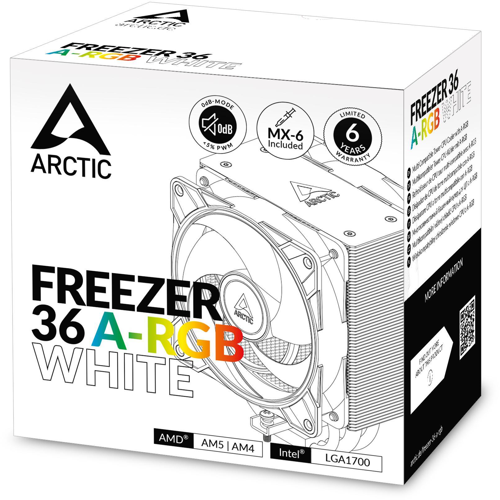 Arctic - Cooler CPU Arctic Freezer 36 ARGB White - 120mm