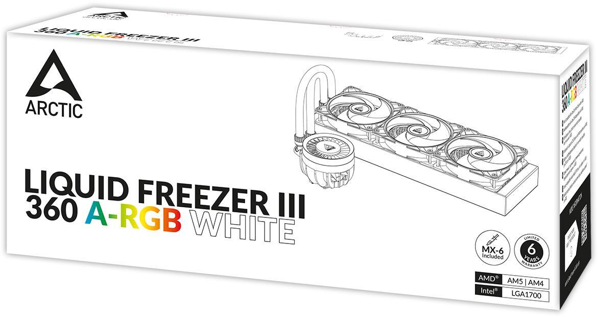 Arctic - Water Cooler CPU AIO Arctic Liquid Freezer III White - 360mm