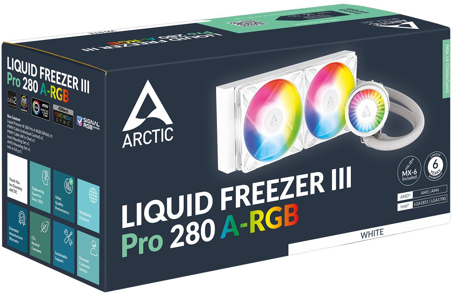  - Water Cooler CPU AIO Arctic Liquid Freezer III PRO White - 280mm