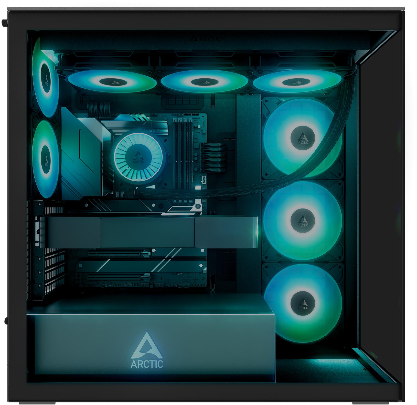  - Caixa E-ATX Arctic Xtender ARGB Vidro Temperado Preto
